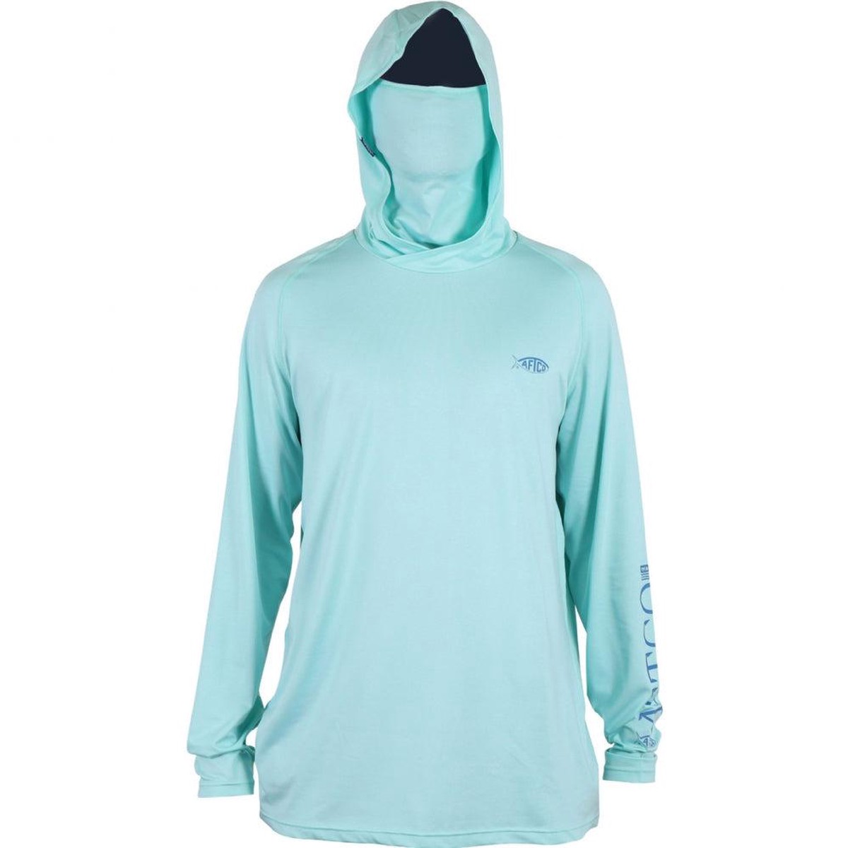 AFTCO Yurei Hooded LS Air-O-Mesh Performance Shirt - Bahama Heather | Small