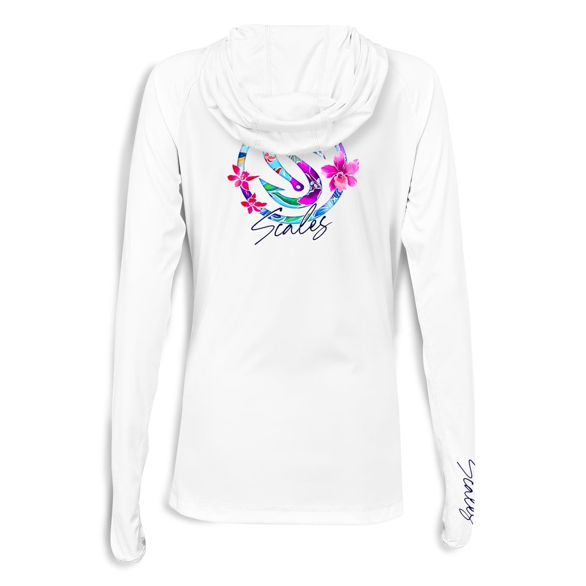 SCALES Frigate Paradise Womens Hooded Performance Shirt - White | Medium