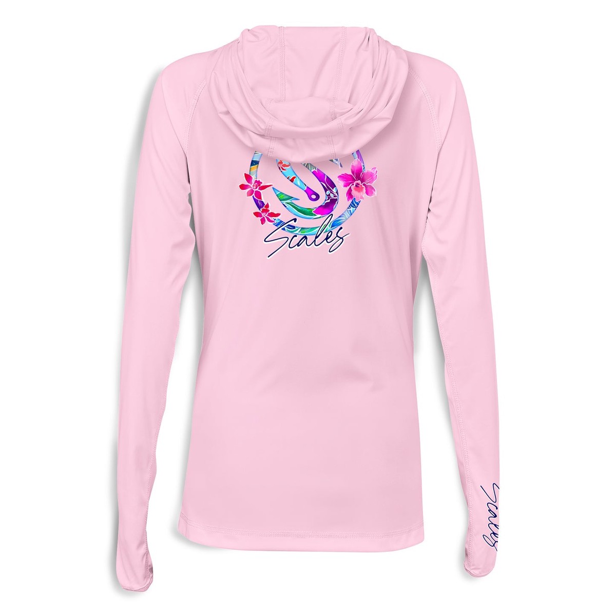SCALES Frigate Paradise Womens Hooded Performance Shirt - Light Pink | XLarge