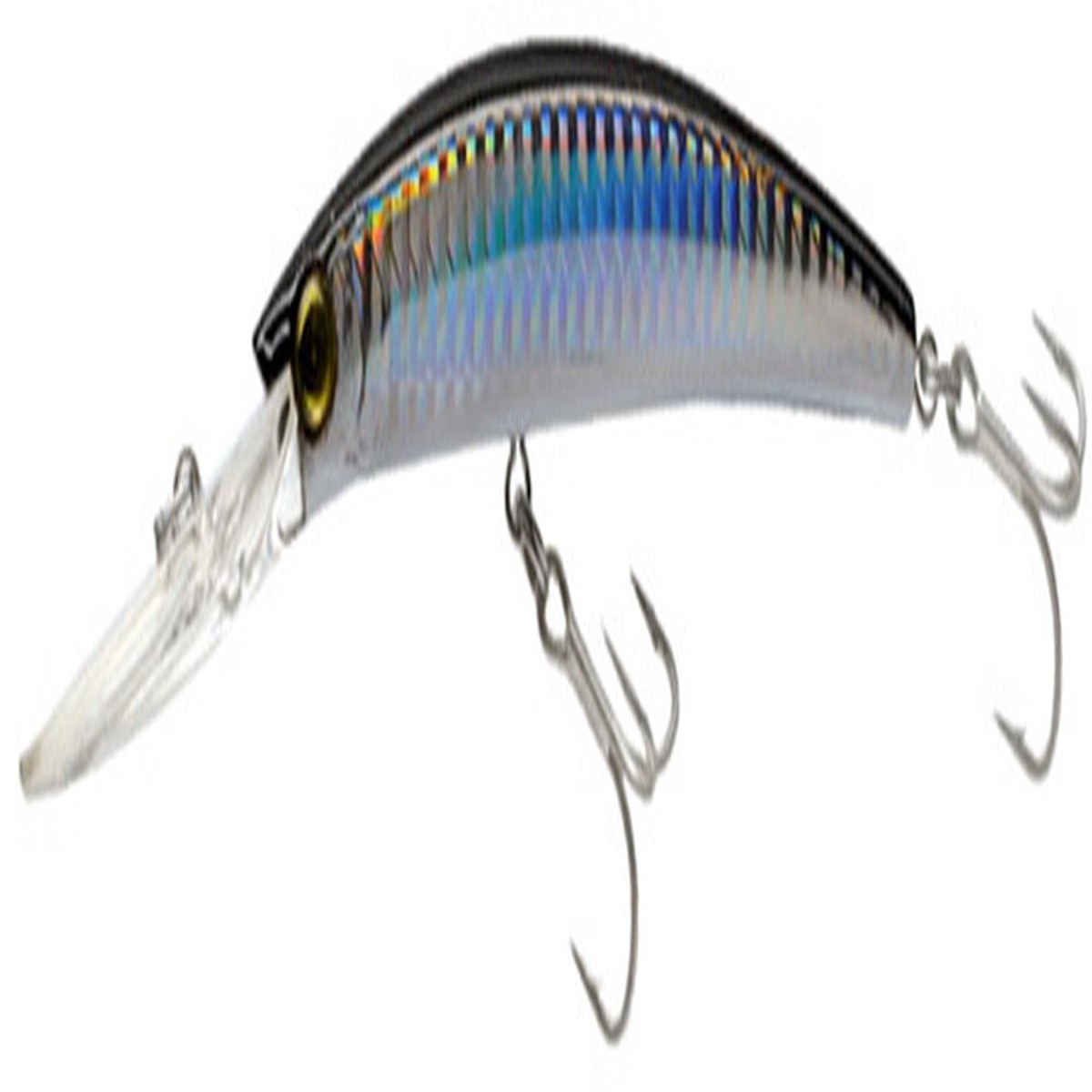 Yo-Zuri Crystal Minnow Floating Deep Diver Trolling Lure 90mm - 3.5 Inch - Silver Black | 3.5 Inch