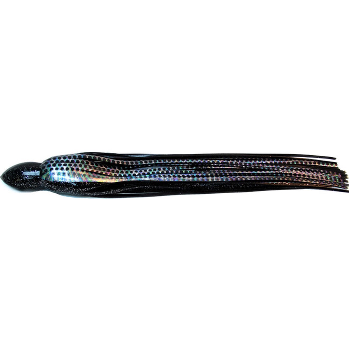Black Bart S5 Medium/Heavy Tackle 13 Inch Lure Replacement Skirt - Black Dot