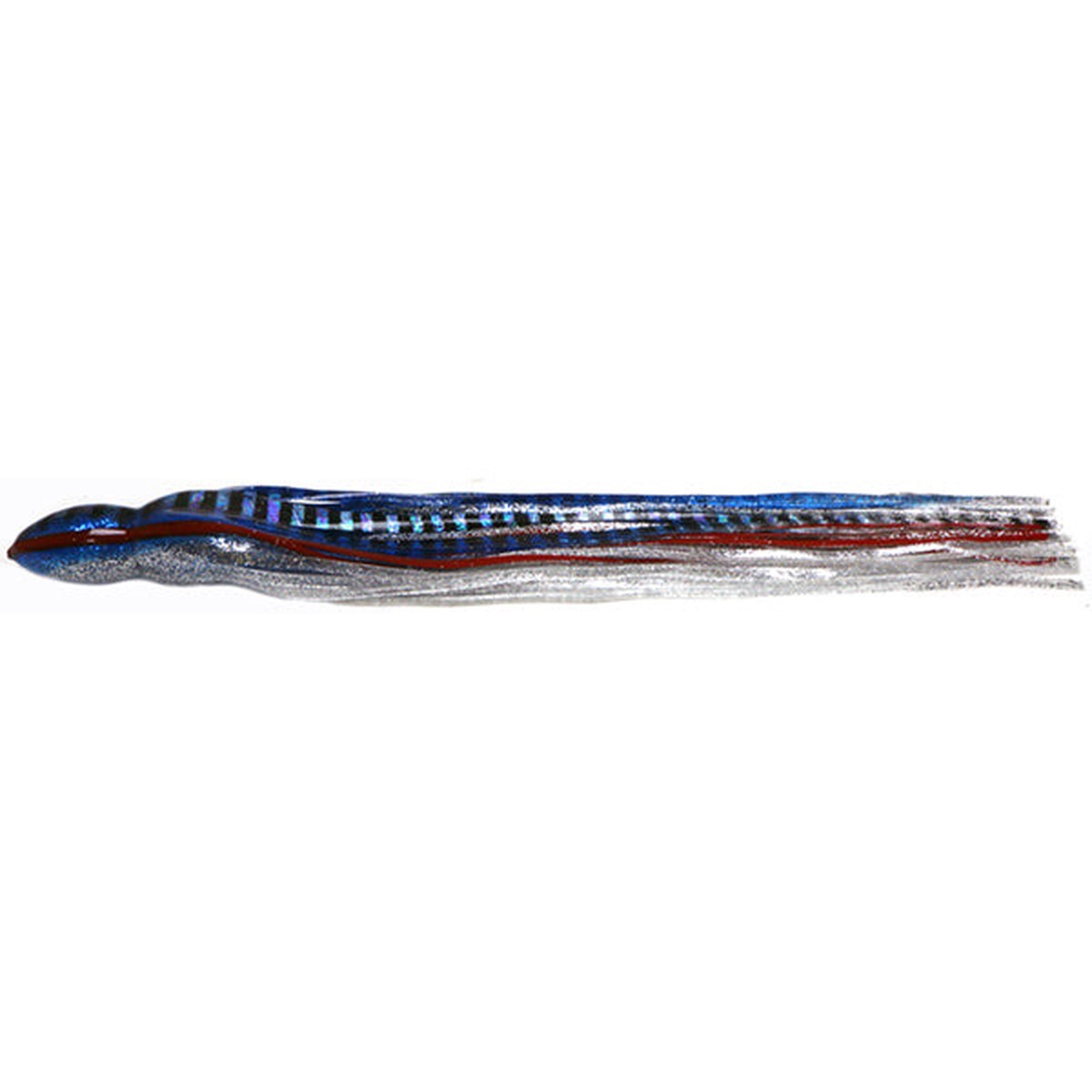 Black Bart S5 Medium/Heavy Tackle 13 Inch Lure Replacement Skirt - Blue Foil Hologram