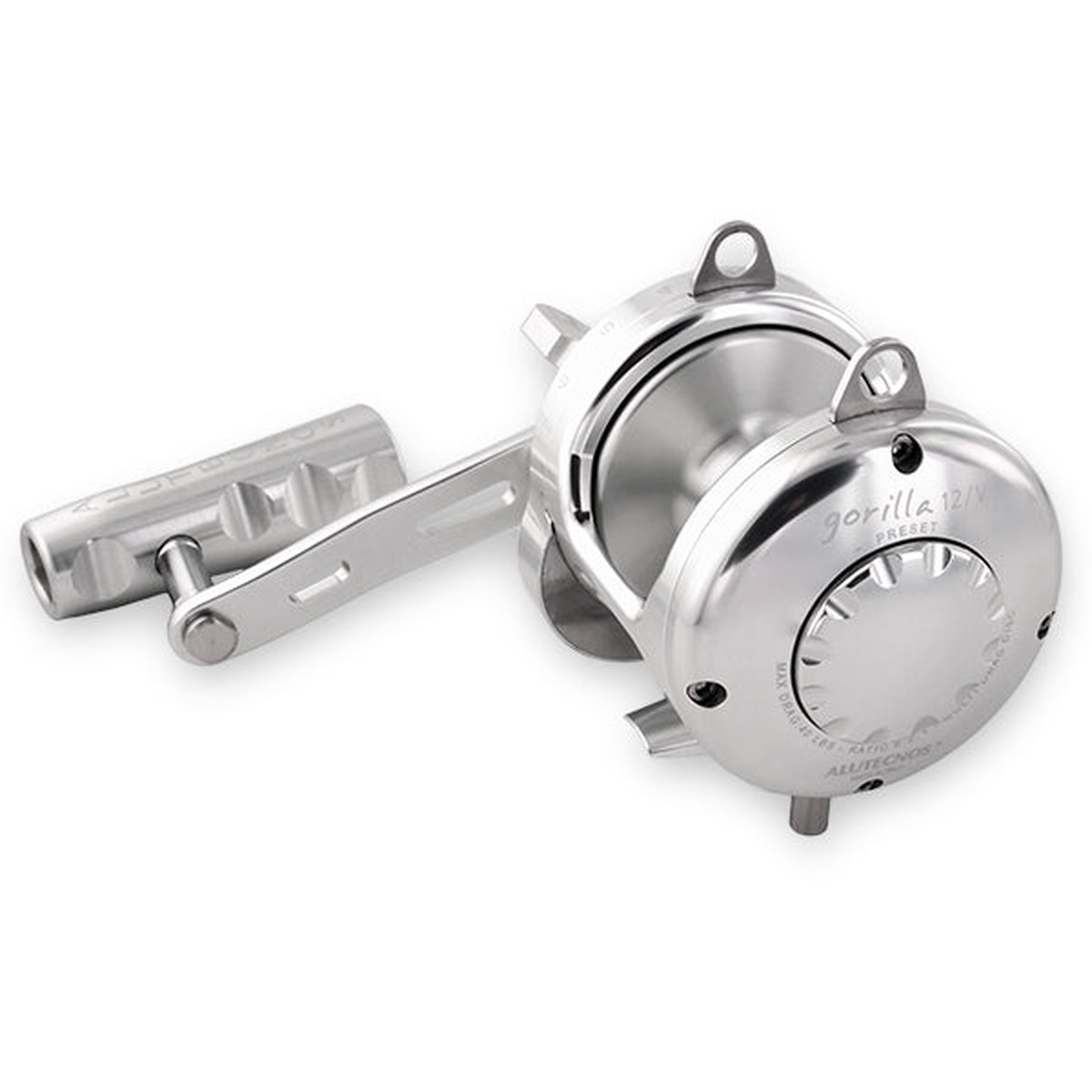 Alutecnos Albacore Gorilla 12V One Speed Reel - Silver - Right Hand
