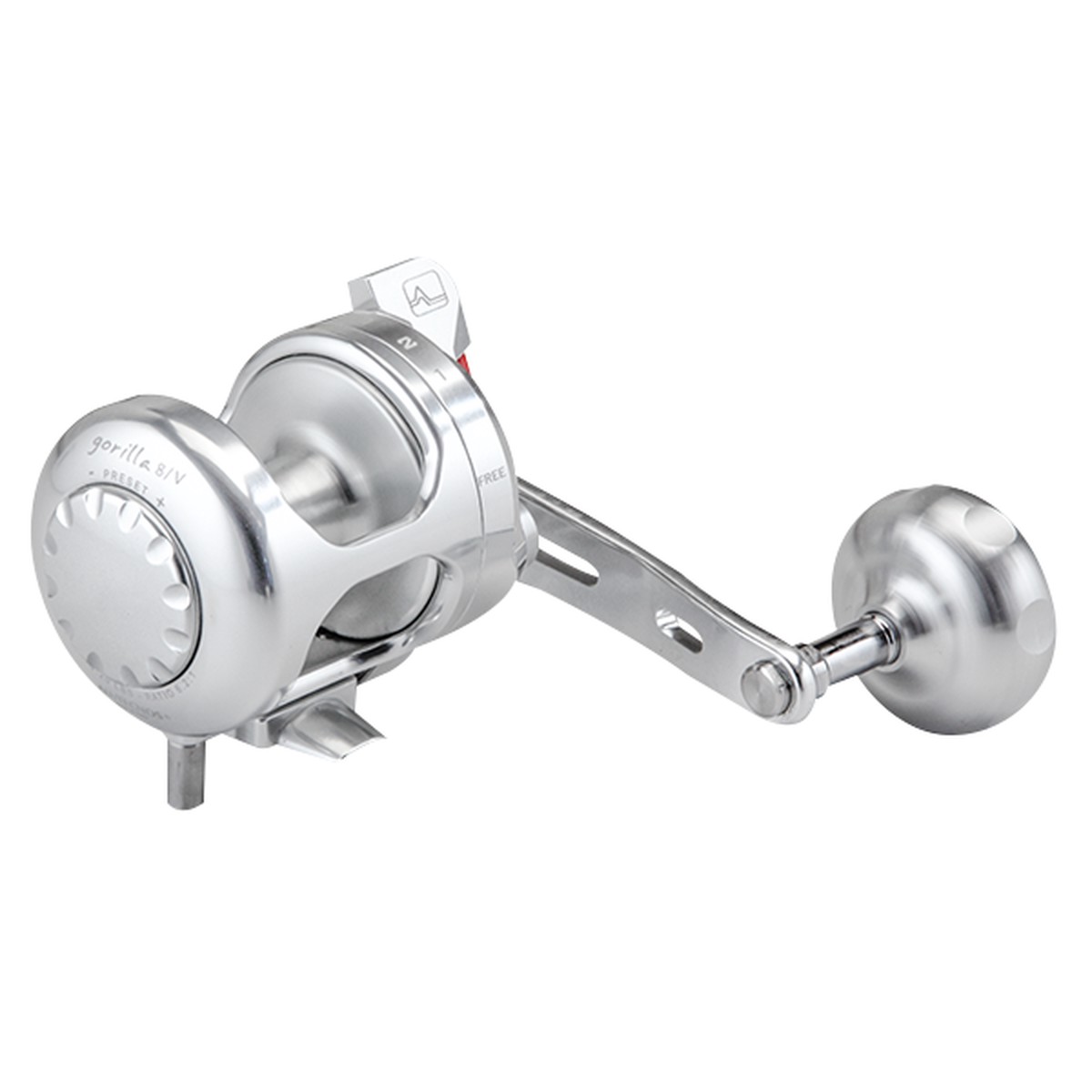 Alutecnos Albacore Gorilla 8V One Speed Reel - Silver - Right Hand