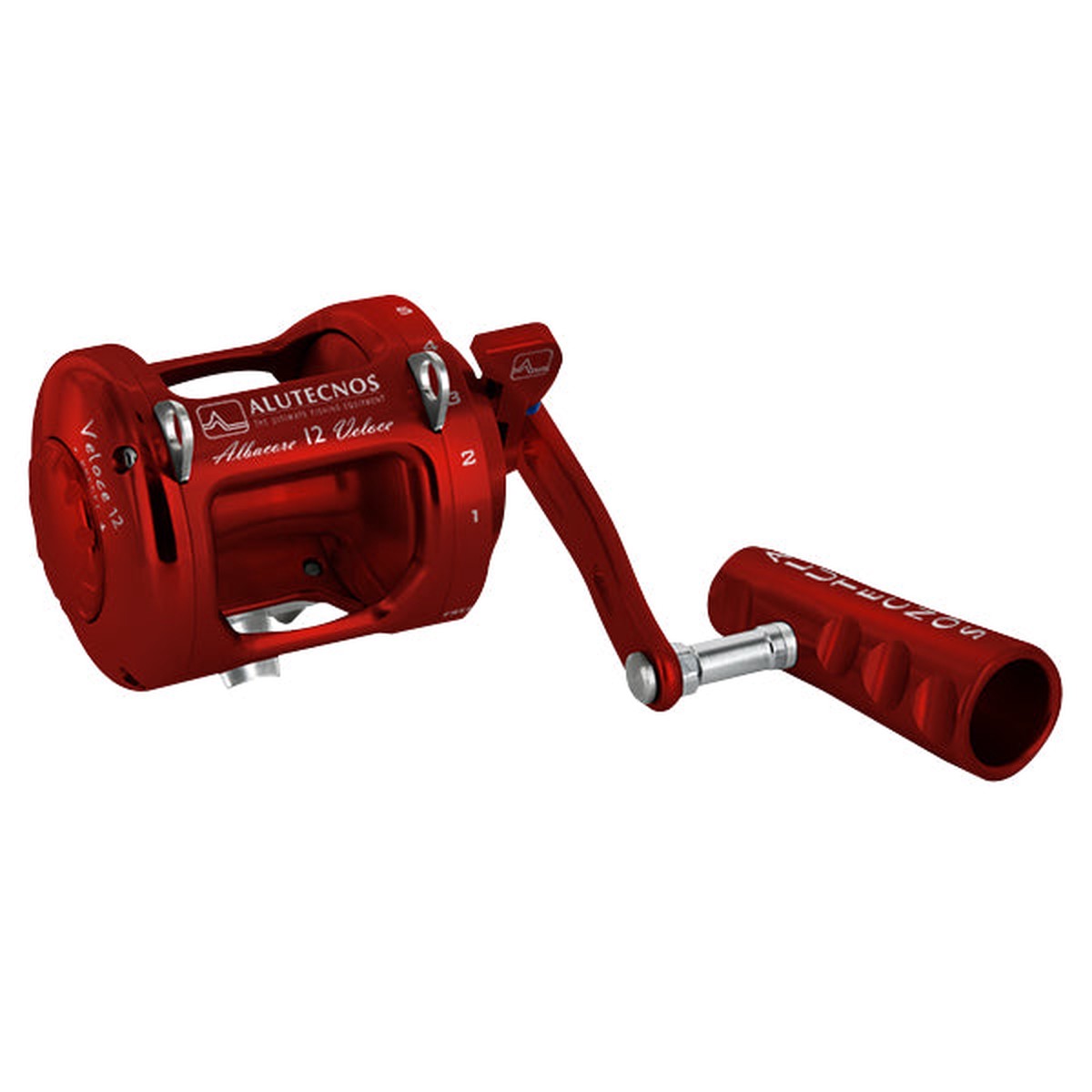 Alutecnos Albacore 12 Veloce One Speed Reel - Red - Right Hand