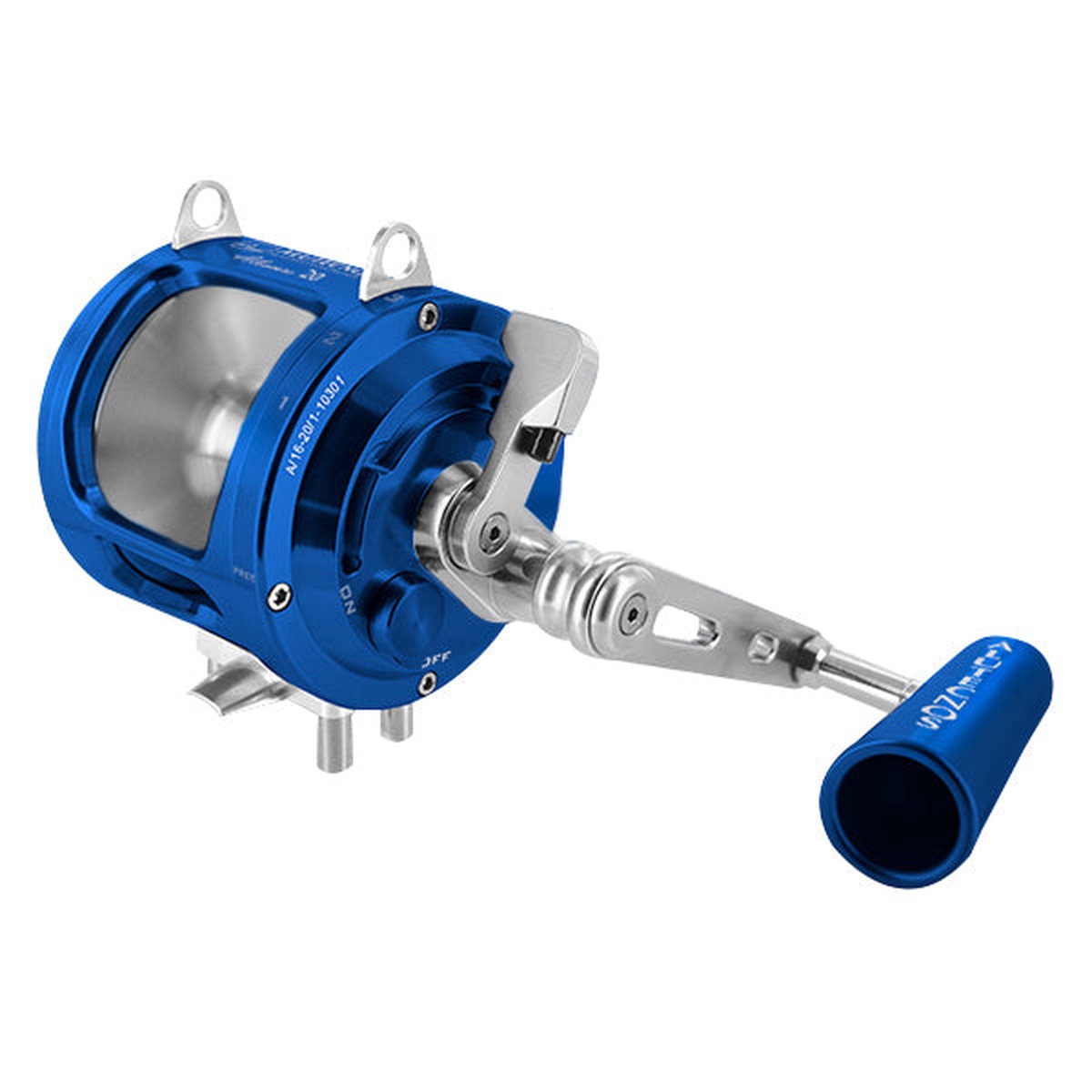 Alutecnos Albacore 20 One Speed Reel - Blue/Silver - Right Hand
