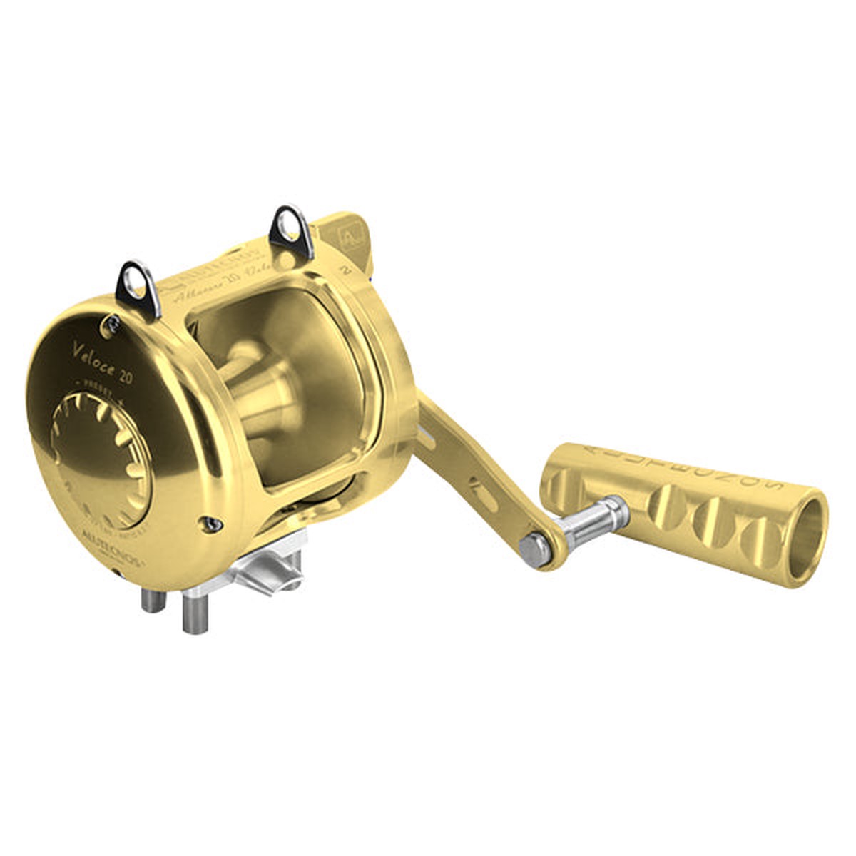 Alutecnos Albacore 20 Veloce One Speed Reel - Gold - Right Hand