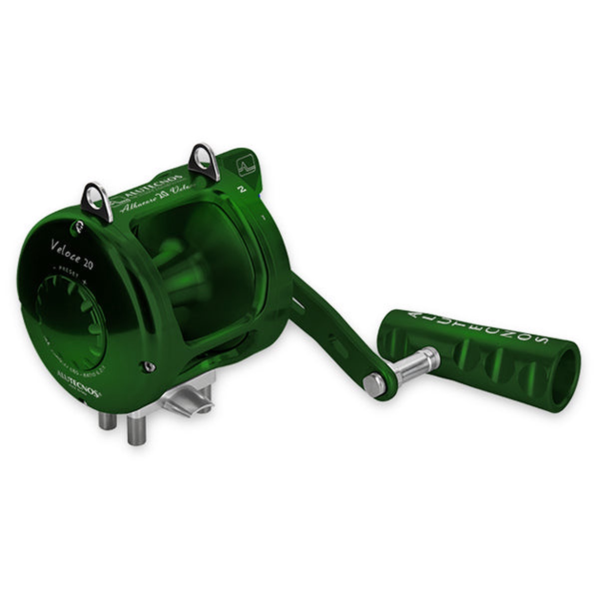 Alutecnos Albacore 20 Veloce One Speed Reel - Green - Right Hand