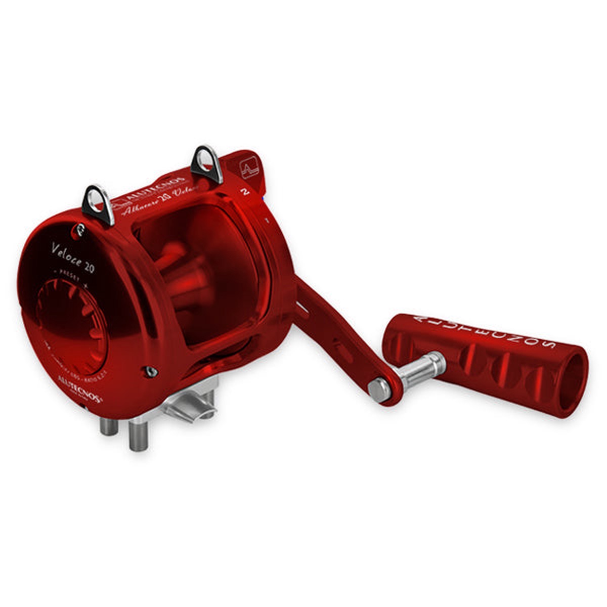 Alutecnos Albacore 20 Veloce One Speed Reel - Red - Right Hand