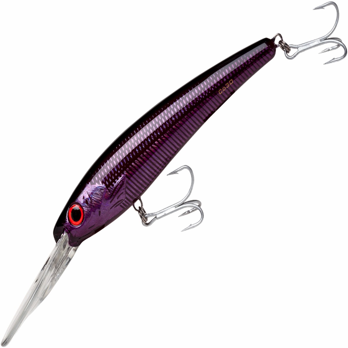 Bomber Saltwater Grade Certified Depth Trolling Plug - Purple Crush | 8 inch - 4 oz - 30 feet