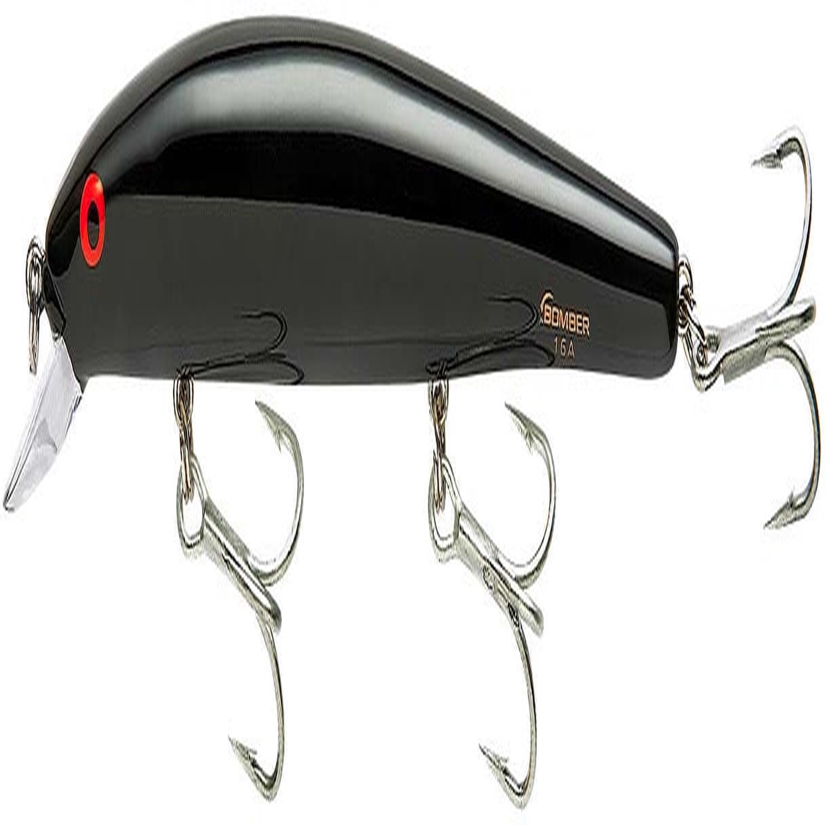 Bomber Saltwater Grade Heavy Duty Long A Trolling Minnow/Rip Bait - Black | 6 inch - 7/8 oz