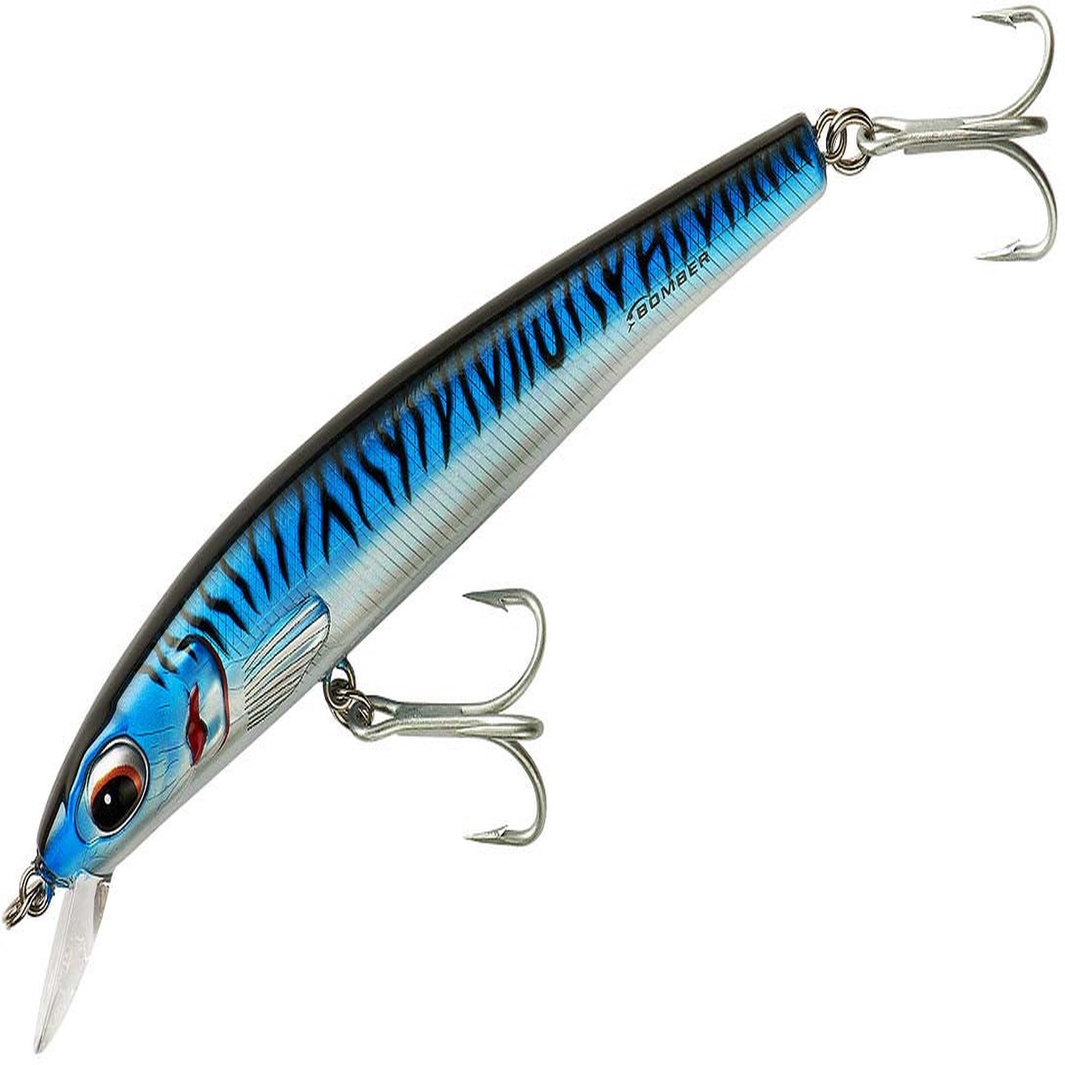 Bomber Saltwater Grade Long Shot Trolling Hard Minnow/Rip Bait - Blue Mackerel | 7 inch - 1 3/4 oz