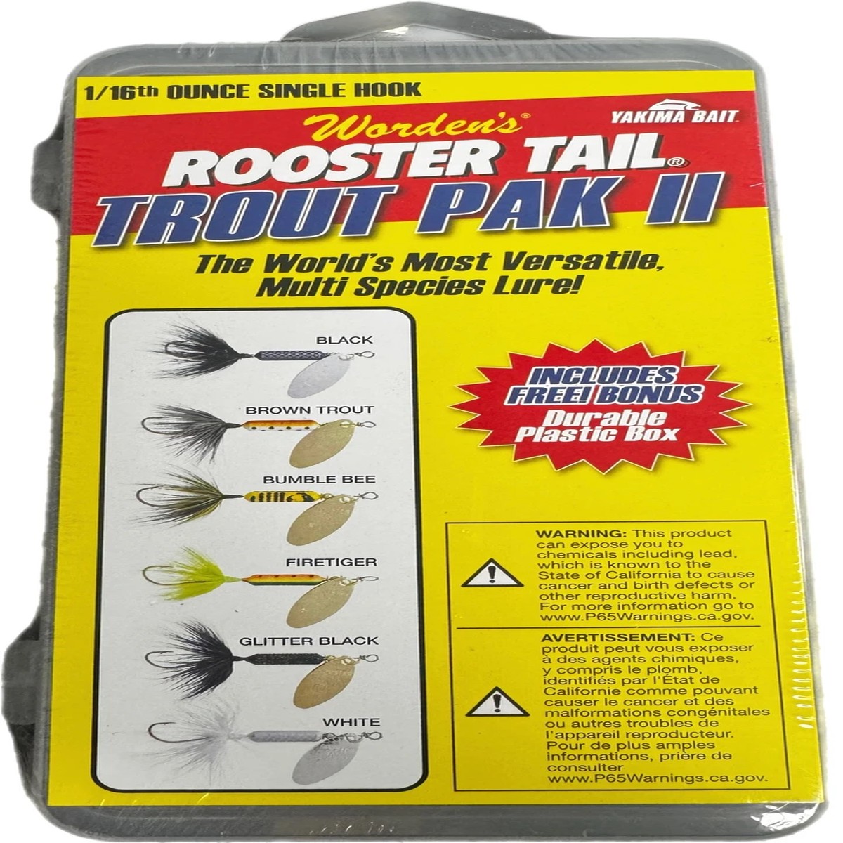 Yakima Bait Roostertail Trout II Pack (1/16oz Single Hook)